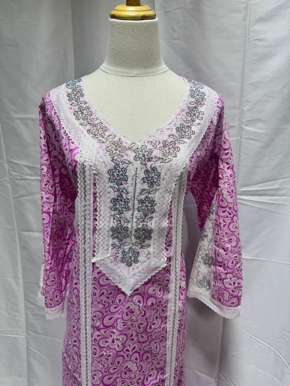 Elegant Cotton Mukhawar - Pink